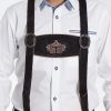 Forest Black Bavarian Lederhosen Suspenders - Wholesale Available - Image 2